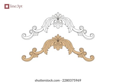 Asian Chinese vintage vector delicate floral vine twine spiral art deco pattern. Baroque Victorian style. Decoration for border, frame, invitation, poster, packaging design.