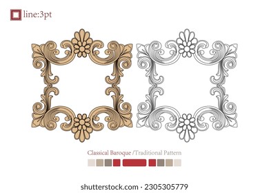 Asian Chinese vintage vector delicate floral vine twine spiral art deco pattern. Baroque Victorian style. Decoration for border, frame, invitation, poster, packaging design.