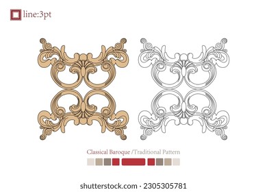 Asian Chinese vintage vector delicate floral vine twine spiral art deco pattern. Baroque Victorian style. Decoration for border, frame, invitation, poster, packaging design.