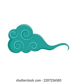 icono de nube asiática sobre fondo blanco