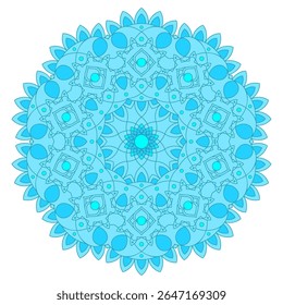 Mandala floral asiática colorida. Ornamento circular étnico vetorial. Design com estilo em tons vivos
