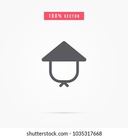 Asian conical hat icon