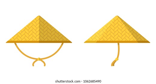 Asian conical straw hat