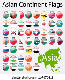 Asian Continent Flags