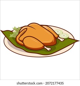 Asian cuisine grilled chicken from Indonesia