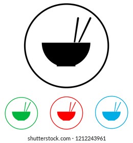 Asian cuisine icon, logo on white background