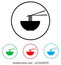 Asian cuisine icon, logo on white background