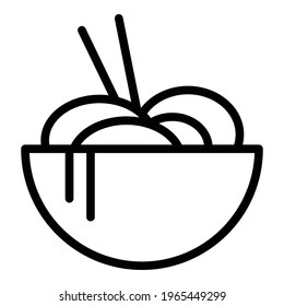 Asian cuisine icon. Outline Asian cuisine vector icon for web design isolated on white background