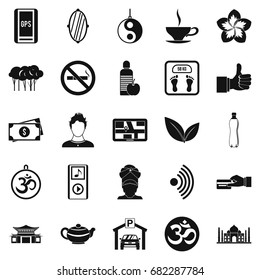 Asian Culture Icons Set. Simple Set Of 25 Asian Culture Vector Icons For Web Isolated On White Background