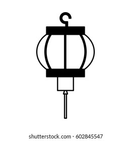 asian culture lantern icon vector illustration design