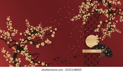 Asian culture style pattern design.