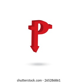 Asian currency symbol weakened concept design: Peso Philippines