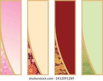 Asian decoration Chinese Japanese pattern frame decorative frame
