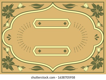 Asian Decorative Border Frame Illustration