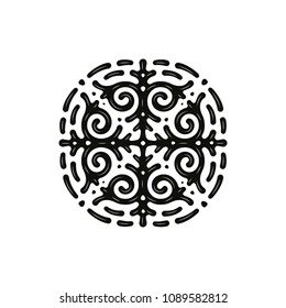 asian design circle with  ornament pattern