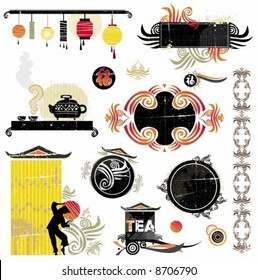 Asian design elements. design elements for chinese new year. To see similar stuff, please visit my gallery