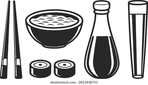 Asian dining essentials showcase traditional utensils and cultural culinary symbols