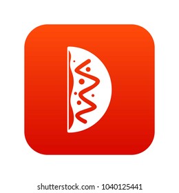 Asian dish icon digital red for any design isolated on white vector illustration