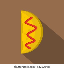 Asian dish icon. Flat illustration of asian dish vector icon for web