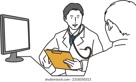 Asian doctor examining a patient
