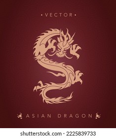 Totemmuster des asiatischen Drachen-Drachen