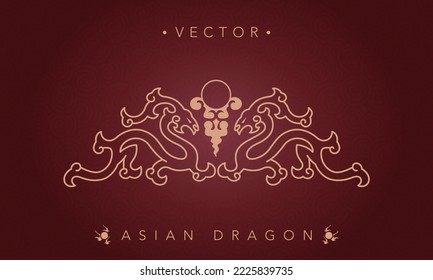 Totemmuster des asiatischen Drachen-Drachen