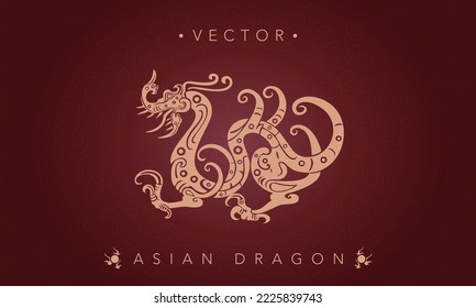 Totemmuster des asiatischen Drachen-Drachen