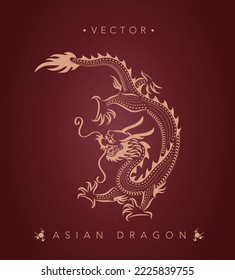 Totemmuster des asiatischen Drachen-Drachen