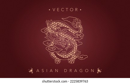 Asian dragon chinese dragon totem pattern
