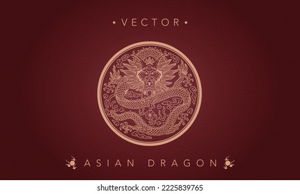 Asian dragon chinese dragon totem pattern