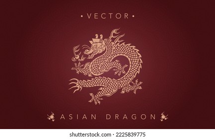 Totemmuster des asiatischen Drachen-Drachen