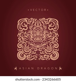	
Asian dragon Chinese dragon totem pattern