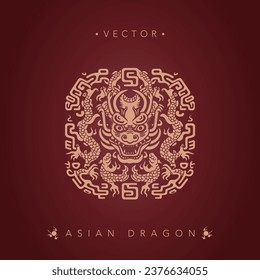 Asian dragon Chinese dragon totem pattern