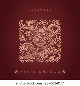 Asian dragon Chinese dragon totem pattern