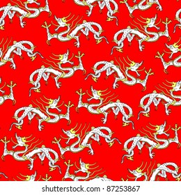 Asian dragon seamless background