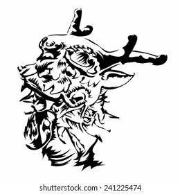 Asian dragon vector art.