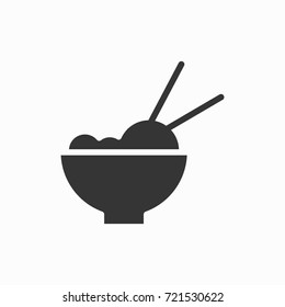Asian eat icon, illustration isolated vector sign symbol
