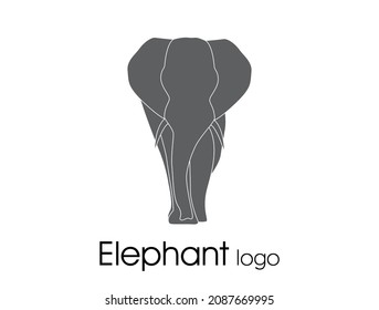 Ilustración vectorial del logotipo del elefante asiático