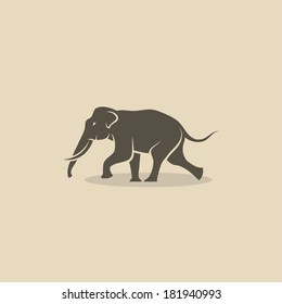 Asian elephant - vector illustration