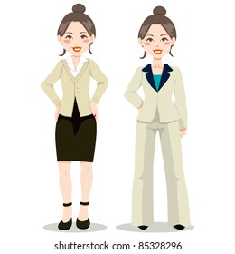 Asian executive woman in fit woman suit and casual clothing style