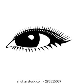 Asian eye. Ink drawing.