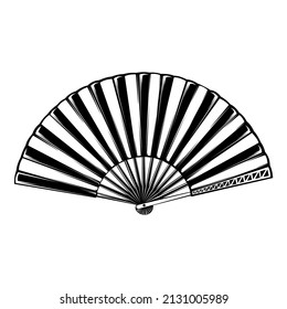 Asian fan.
Asian element vector. Eastern culture symbol. Chinese fan. Japanese fan.