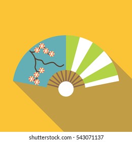 Asian fan icon. Flat illustration of asian fan vector icon for web