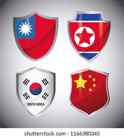 Asian flags design