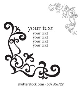 Asian, floral pattern, delicate area to design flyers and invitations, advertising posters.