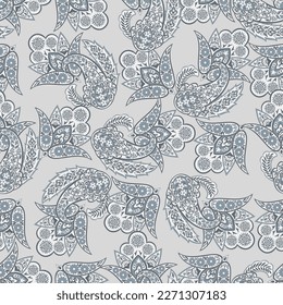 asian floral seamless pattern. Damask seamless vector background
