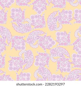 asian floral seamless pattern. Damask seamless vector background