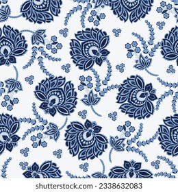 asian floral seamless pattern. Damask seamless vector background