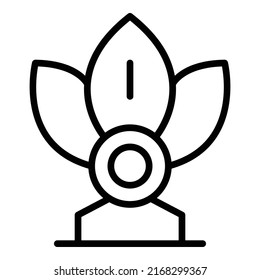 Asian flower icon outline vector. City landmark. Asia travel