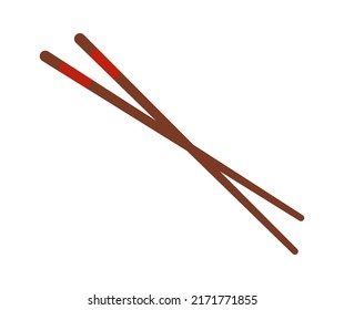 Asian food chopsticks. Vector illustration